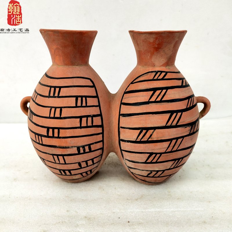 鄭州彩陶雙聯(lián)壺新石器時代仰韶文化河南鄭州大河村遺址博物館