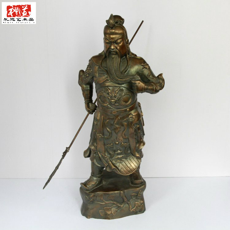 鄭州銅關(guān)公武財神純銅工藝品